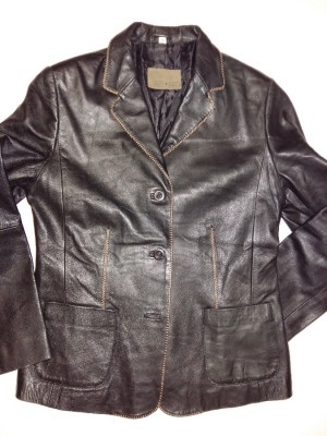 Куртка кожаная Miguel Berbel р. 42 мягкая кожа шоколадного цвета