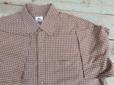 Рубашка Lacoste с коротким рукавом р. XXL (43) с коротким рукавом