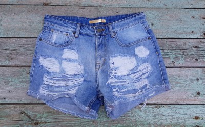 Шорты джинсовые Gina Tricot с высокой талией размер 38