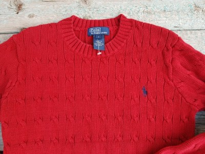 Свитер Polo by Ralph Lauren оригинал Красный свитер на 6-8 лет
