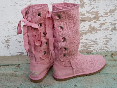 Сапоги UGG Australia р. 37 легкие текстильные сапоги нежно розового цвета