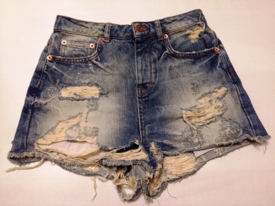 Шорты джинсовые Gina Tricot р. 36 рваные с завышенной талией highwaist 